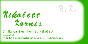 nikolett kornis business card